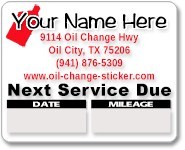2-box custom oil change sticker